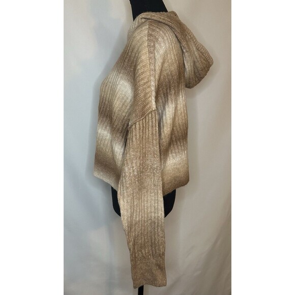 OFFLINE BY AERIE Ombre Brown Tan Crop Hoodie Pullover Sweater‎ MEDIUM NWT - Picture 3 of 10